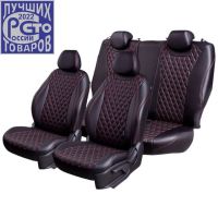 Чехлы Премиум Экокожа Байрон Ромб на Hyundai Getz 2002-2011 г.в. Чехлы Премиум Экокожа Байрон Ромб на Hyundai Getz 2002-2011 г.в.