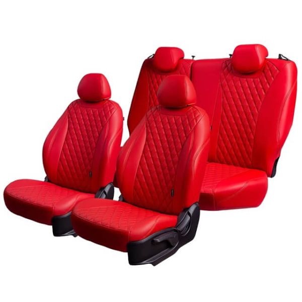 Чехлы Премиум Экокожа Байрон Ромб на Hyundai Getz 2002-2011 г.в. Чехлы Премиум Экокожа Байрон Ромб на Hyundai Getz 2002-2011 г.в.